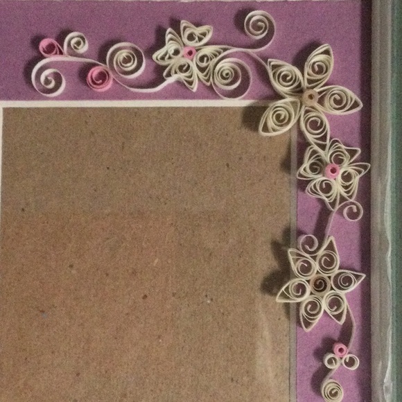 Quilled Wood Picture Frame NWOT - Picture 3 of 5